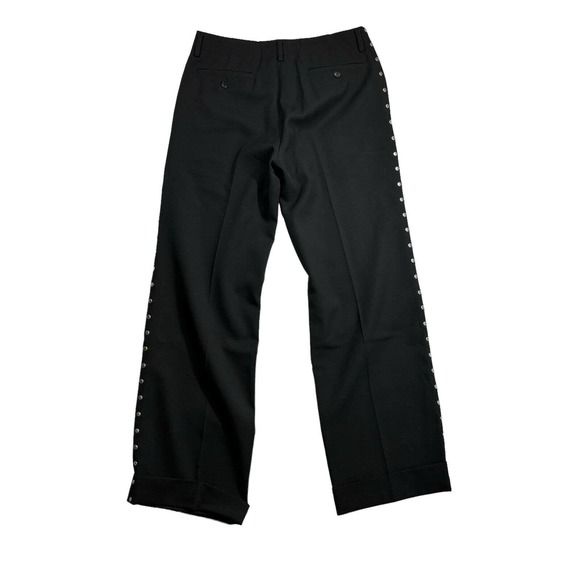 Junya Watanabe Comme Des Garçons Studded Rivet Black Wide Leg Trousers Medium 07 - Picture 3 of 10